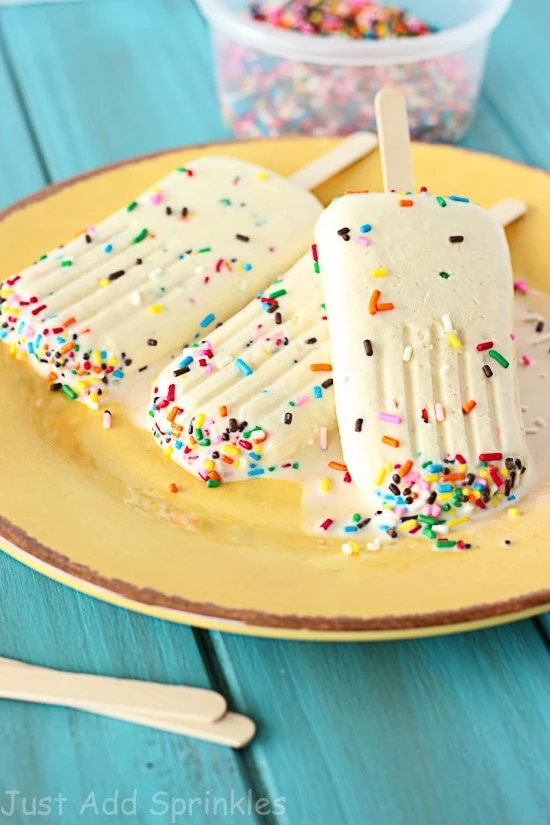 Delicious Adult Popsicles - Cake Batter Popsicle