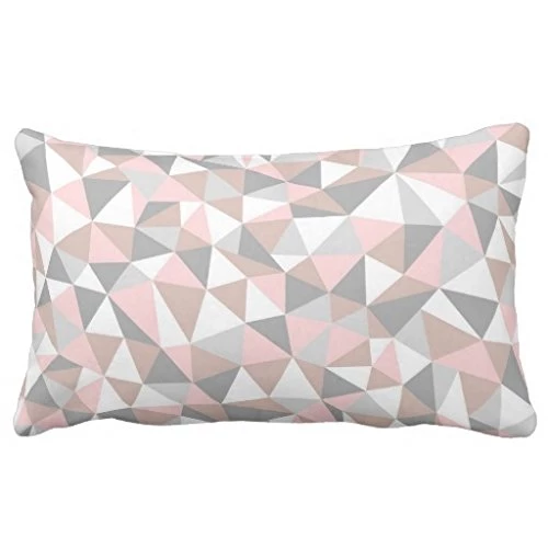 Snag This Look - Blush and Grey Bedroom - Geometric Pillow