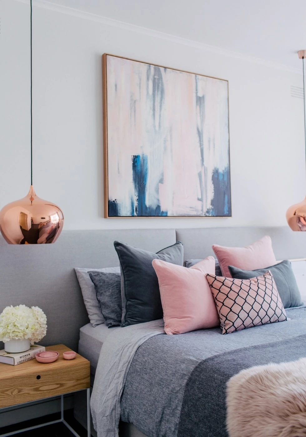 Snag This Look - Blush and Grey Bedroom