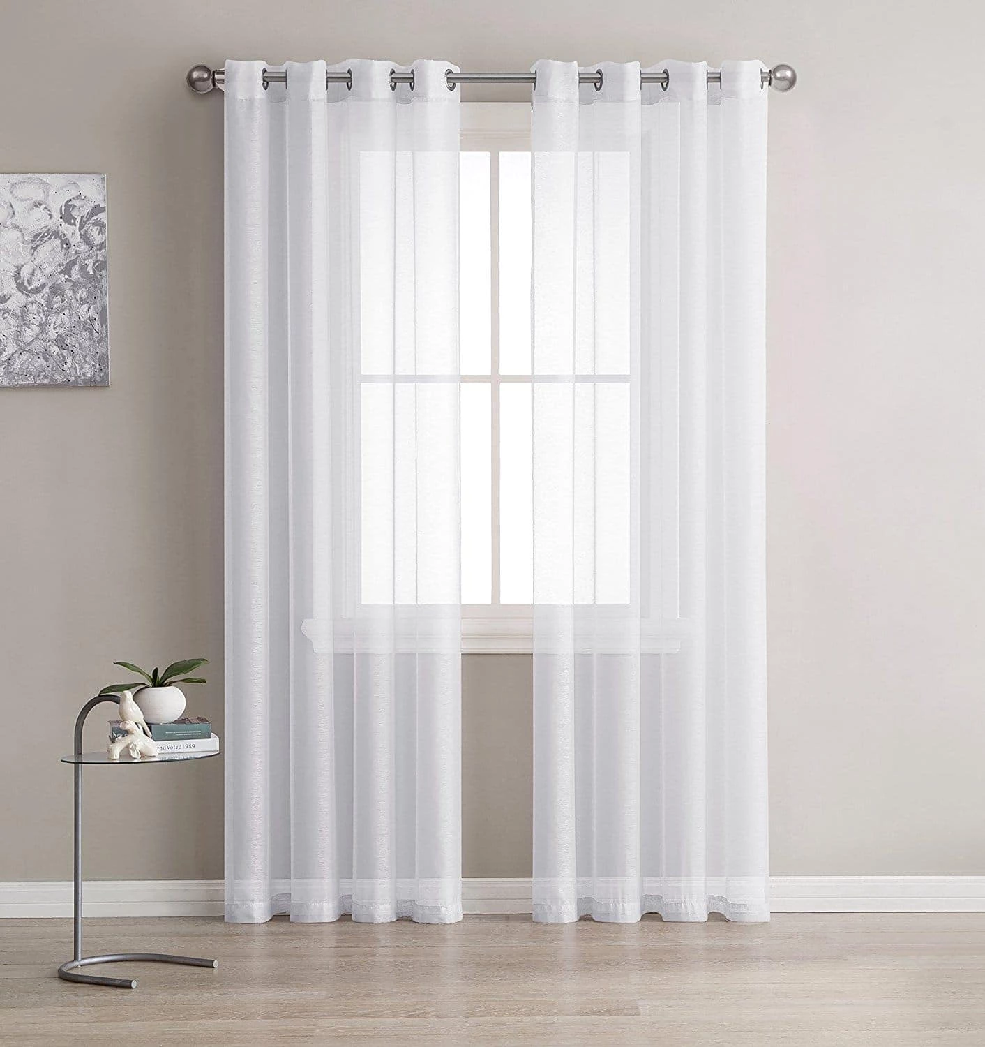 Snag This Look - Industrial Home Office with a Soft Twist - Learn how to create a warm and inviting Industrial style decor home office - Drapes