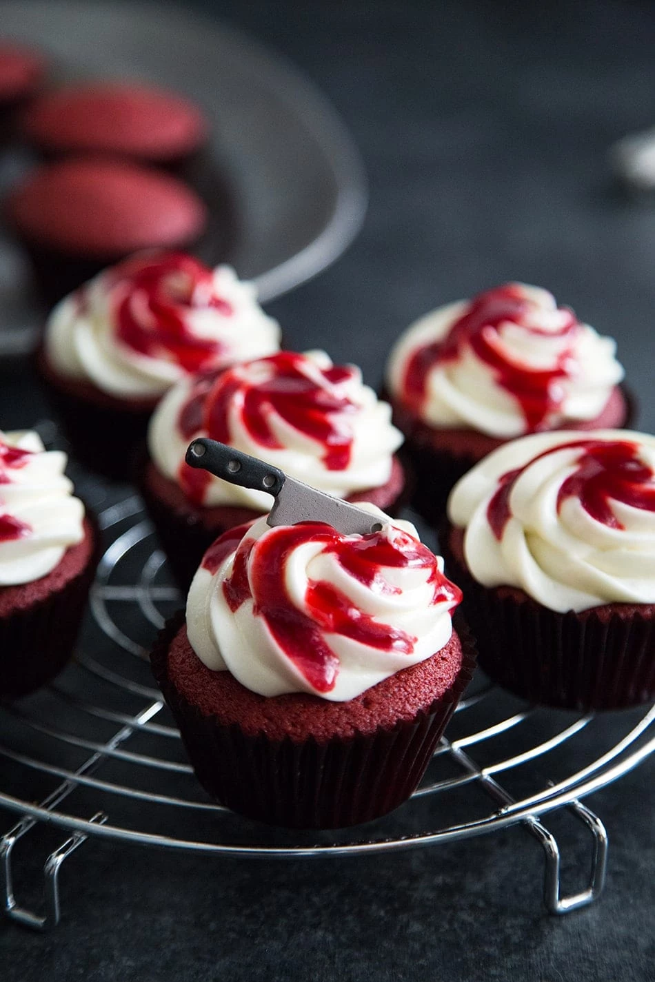 Devilishly Delectable Halloween Treats - Bloody Red Velvet Cupcakes