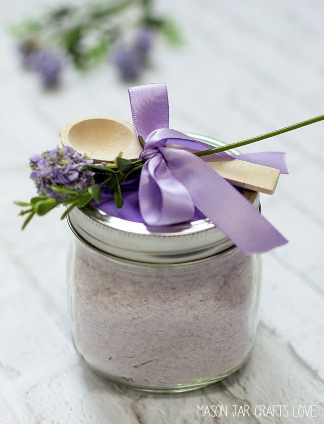 20 DIY Bath Salts Perfect for Gifts and Home - Lavender Mint Bath Salts