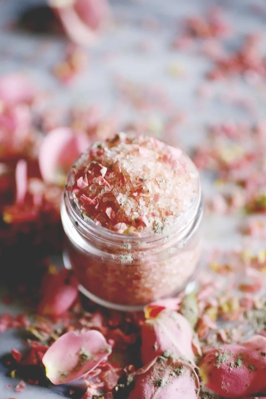 20 DIY Bath Salts Perfect for Gifts and Home - Pretty in Pink Rose and Himalayan Bath Salts