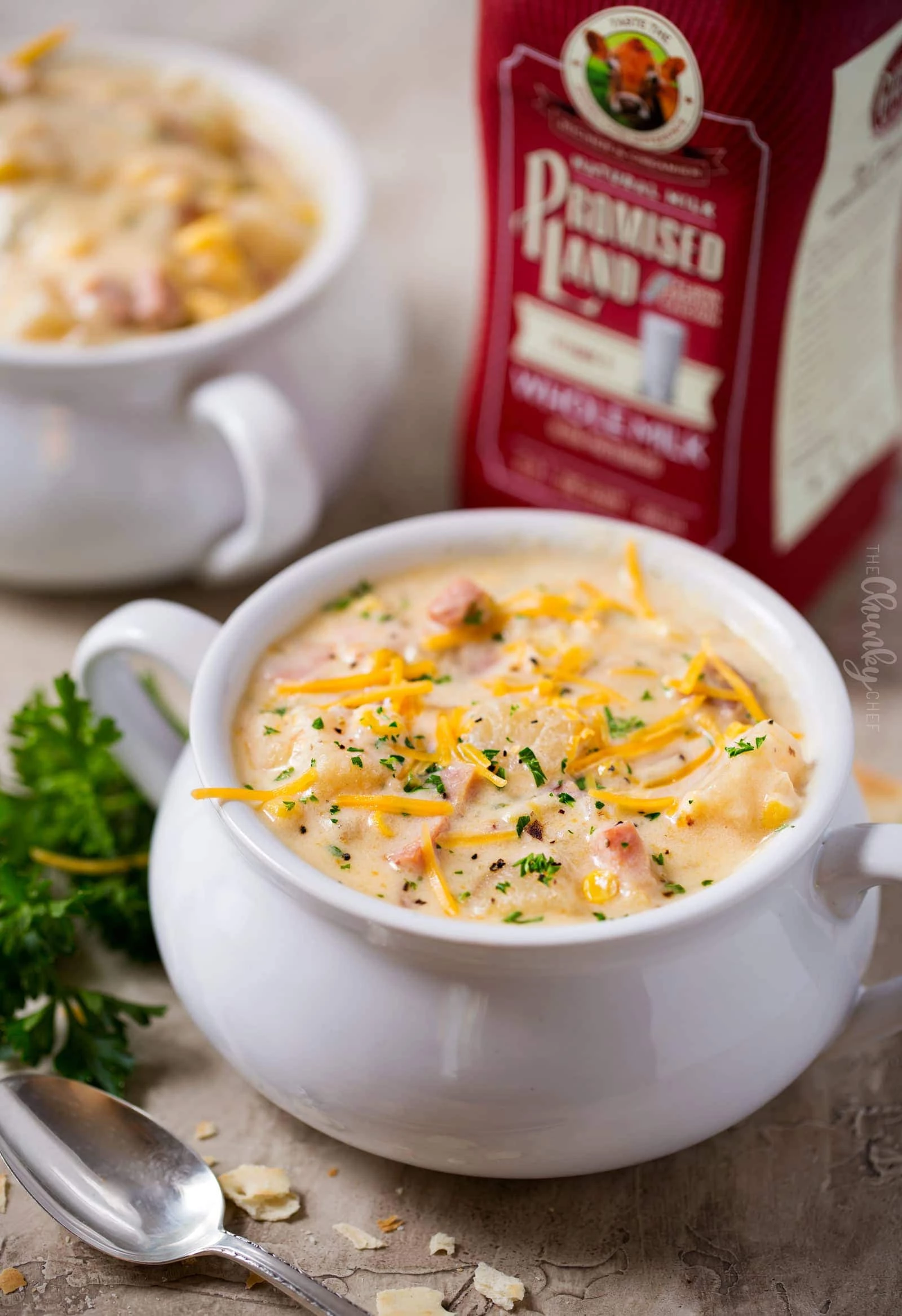 20 Slow Cooker Recipes - Slow Cooker Cheesy Ham Chowder