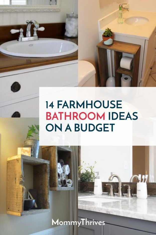 Budget Farmhouse Bathroom DIY - Easy Fixer Upper Farmhouse Bathroom Ideas - Farmhouse Decor with Bathroom DIY