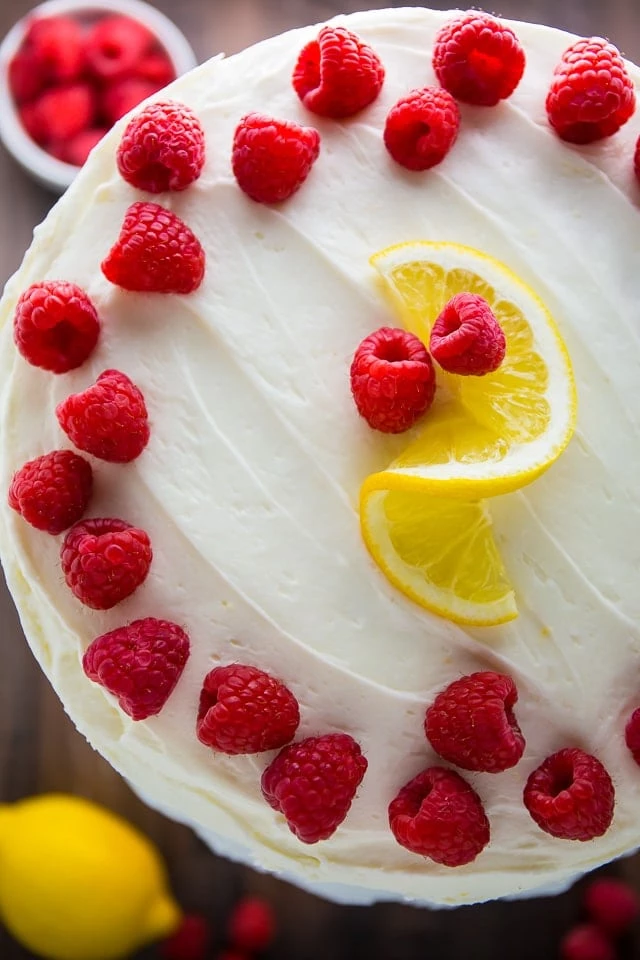 35 Cake Recipes - Lemon Raspberry Cake