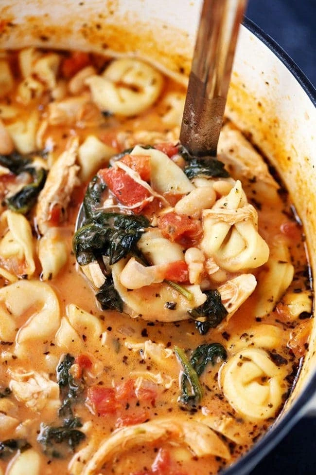 21 Delicious Soup Recipes - Creamy Tuscan Garlic Tortilini Soup