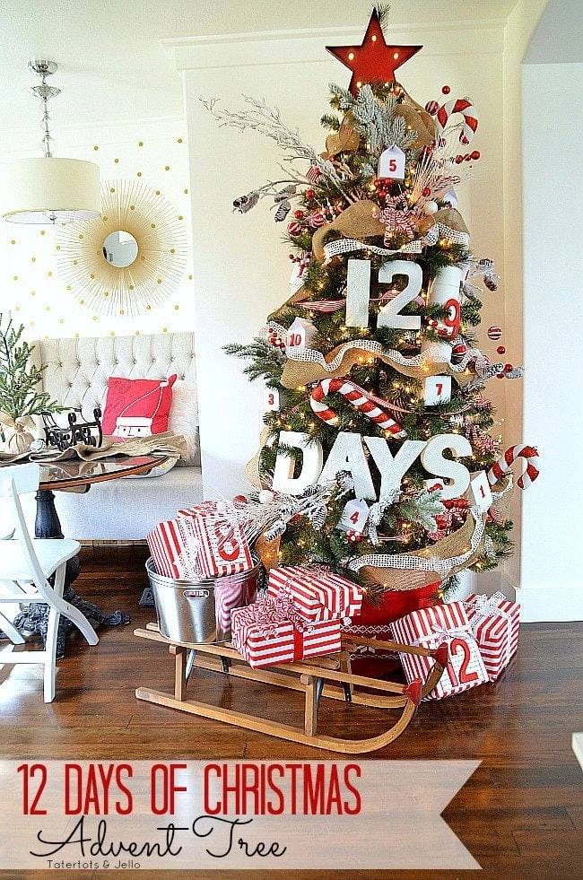 Beautiful Christmas Tree Ideas - 12 Days of Advent Christmas Tree