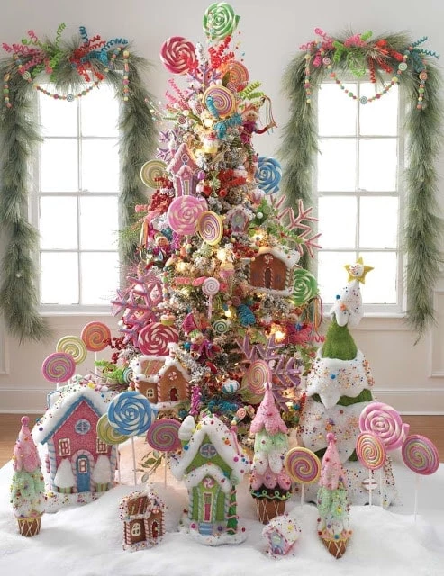 Beautiful Christmas Tree Ideas - Lollipop Christmas Tree