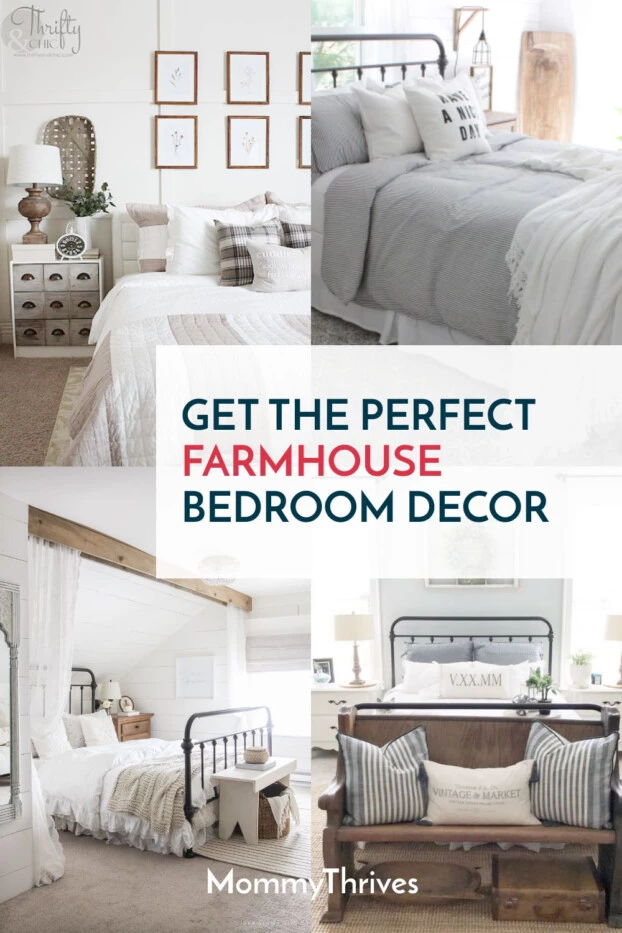 Farmhouse Bedding and Wall Decor Ideas - Modern Farmhouse Bedroom Decor - Farmhouse Decor Ideas For The Bedroom