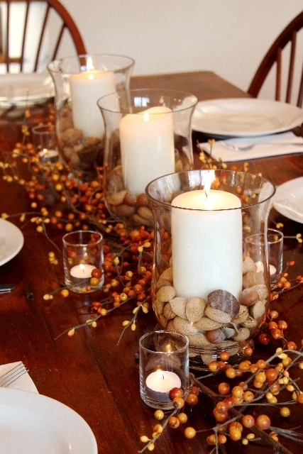 Thanksgiving Centerpieces - Nuts About Candles