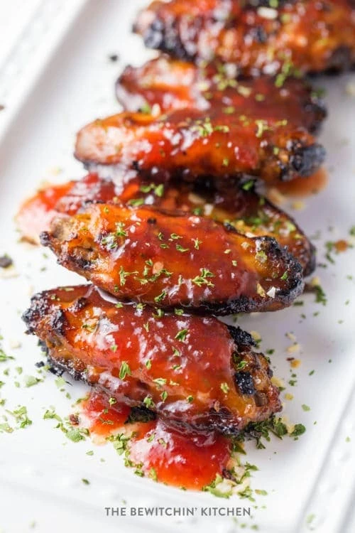 42 Amazing Super Bowl Appetizers - Spicy Cranberry Wings