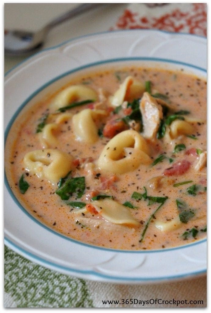 22 Instant Pot Meals - Plus Must Know Tips From Instant Pot Superstar Food Bloggers - Creamy Tortellini Spinach and Chicken Soup
