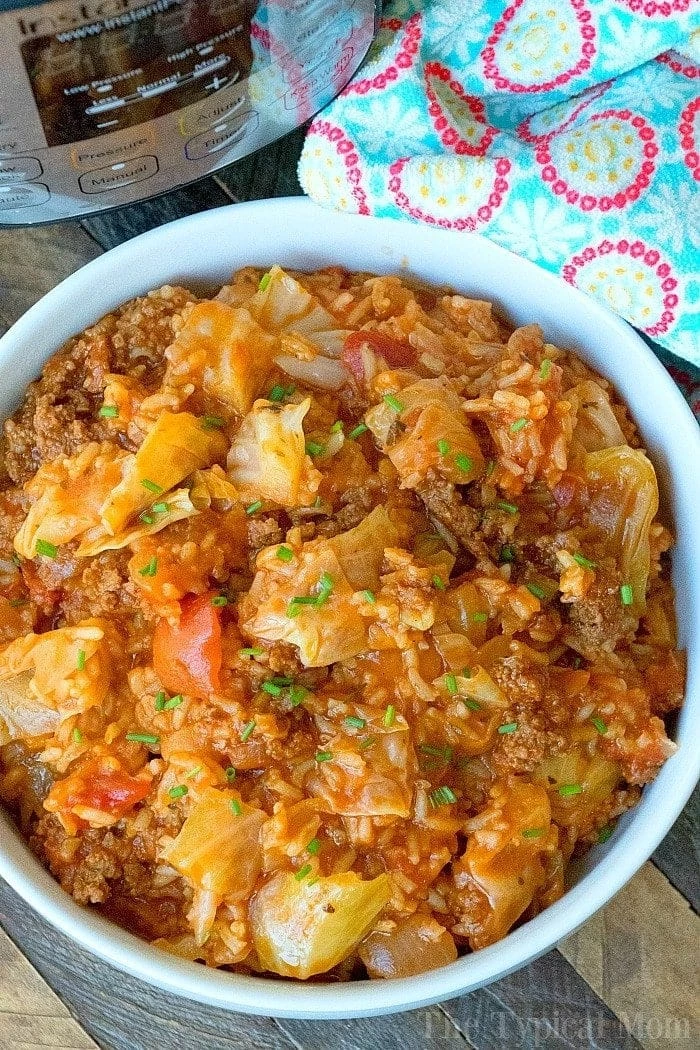 22 Instant Pot Meals - Plus Must Know Tips From Instant Pot Superstar Food Bloggers - Stuffed Cabbage Casserole