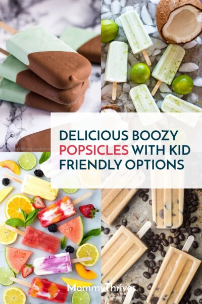 Boozy Popsicle Recipes with Kid Friendly Options - Homemade Popsicle Recipes For Adults - Cool Down Fast With These Tasty Popsicles
