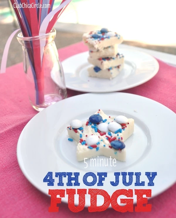 5 Minute 4th of July Fudge