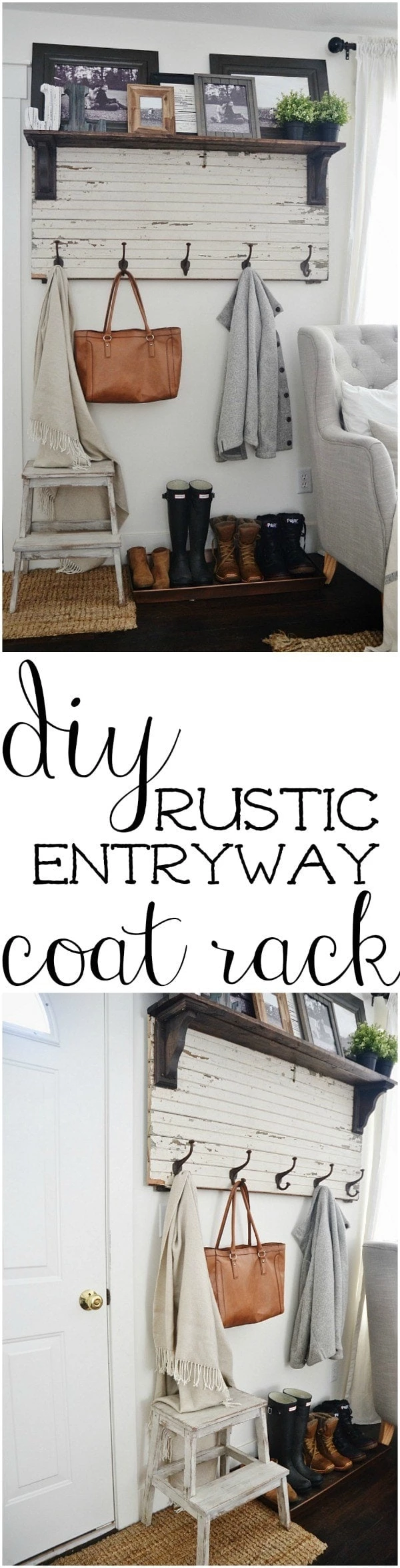 Rustic Entryway Coat Rack