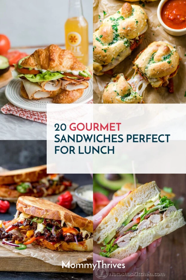 Best Sandwich Recipes - Delicious Gourmet Sandwiches for Lunch and Dinner - 20 Gourmet Sandwiches Perfect For Lunch