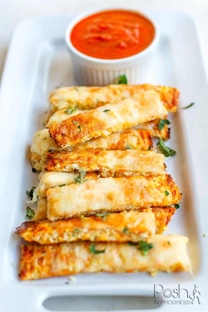Cheesy Cauliflower Breadsticks