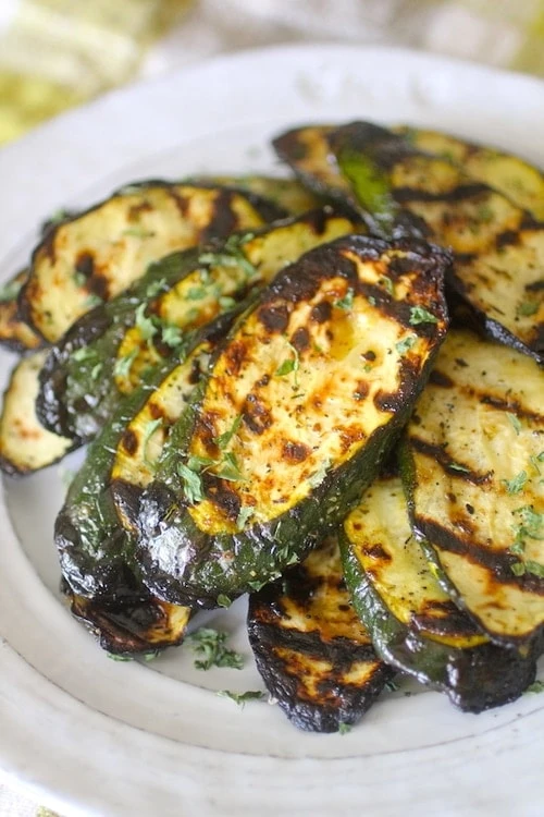 Garlic Lemon Grilled Zucchini