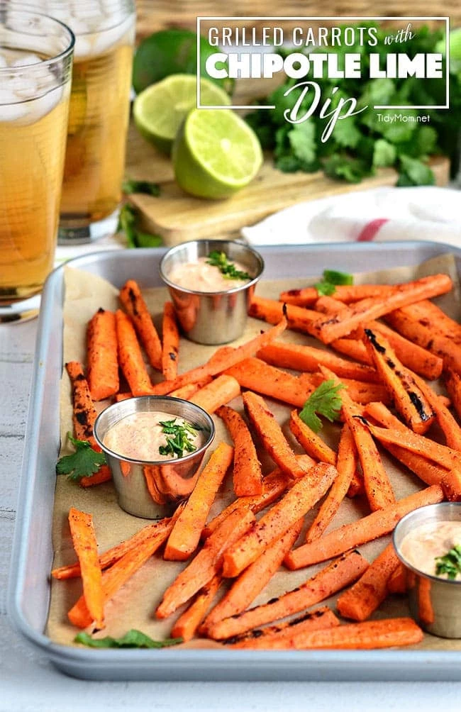 Grilled Carrots Chipotle Lime Dip