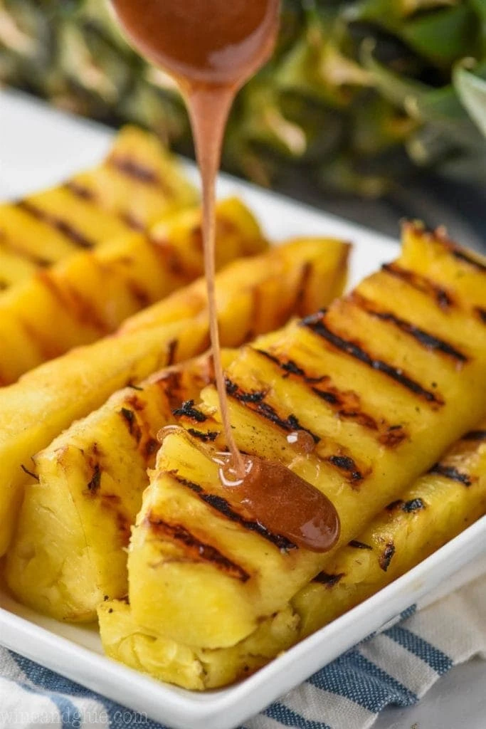 Grilled Pineapple with Cinnamon Honey Drizzle