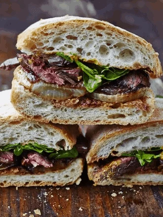 Next Level Steak and Onion Sandwich