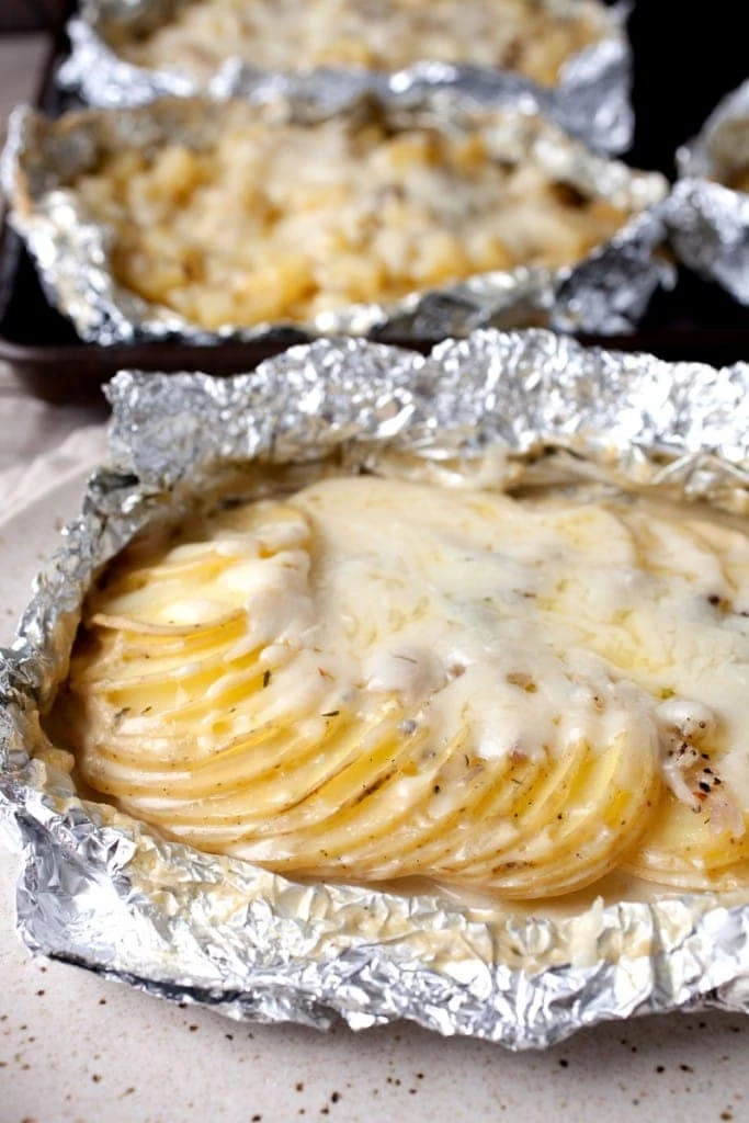 Potatoes Au Gratin Foil Packets