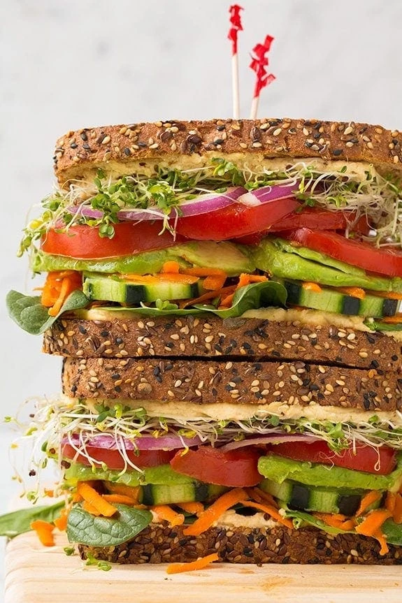 Veggie Hummus Sandwich