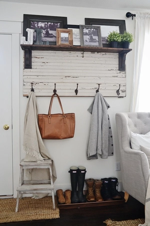 Rustic Entryway - Use a Step Stool