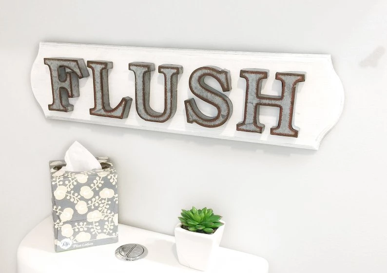 Flush Bathroom Sign