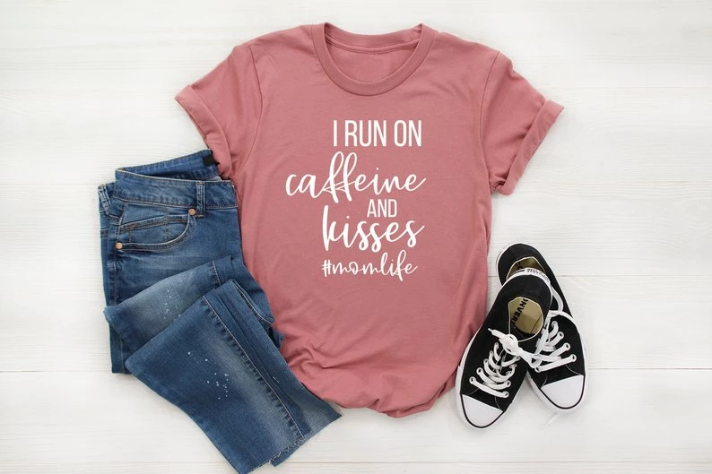 I Run On Caffeine on a tshirt