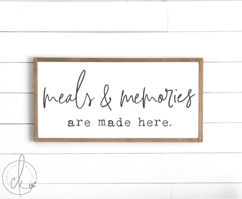 Meals And Memories Sign