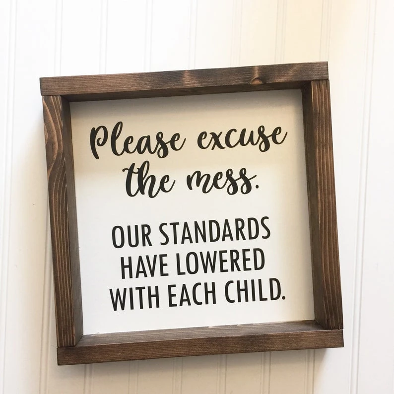 Please Excuse The Mess Sign
