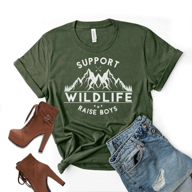 Support Wildlife Raise Boys tshirt