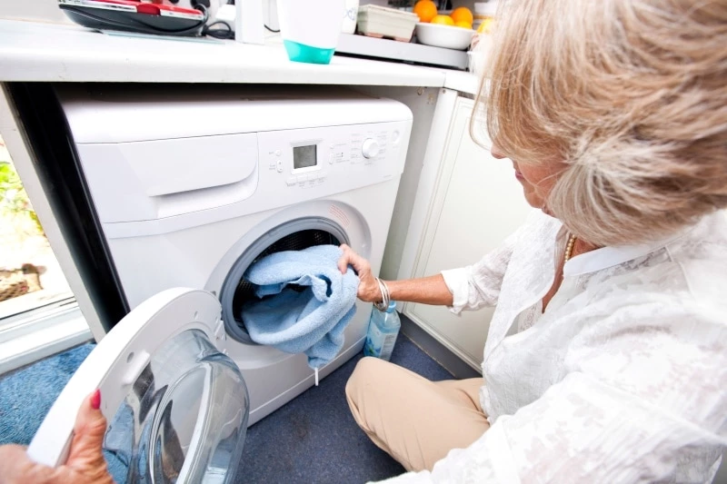 Woman doing laundry