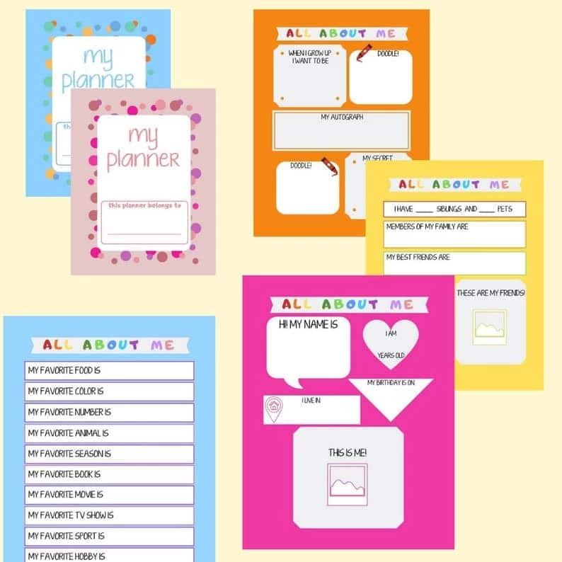 Colorful Kids Planner