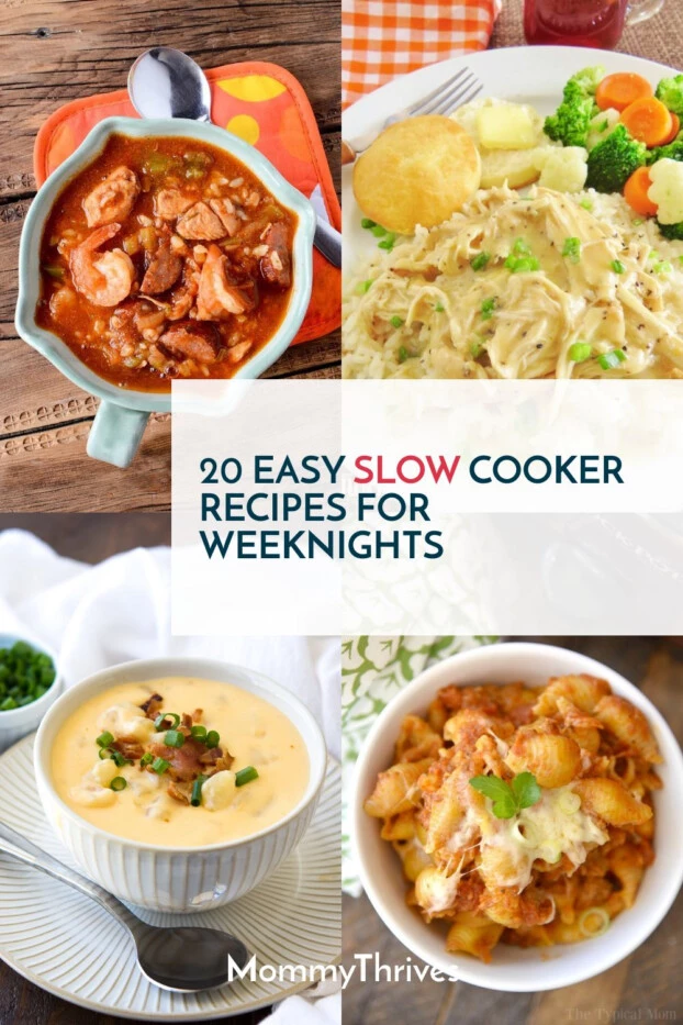 Crock Pot Meals For Busy Moms - Slow Cooker Dinner Recipes To Try - Easy Weeknight Slow Cooker Dinners
