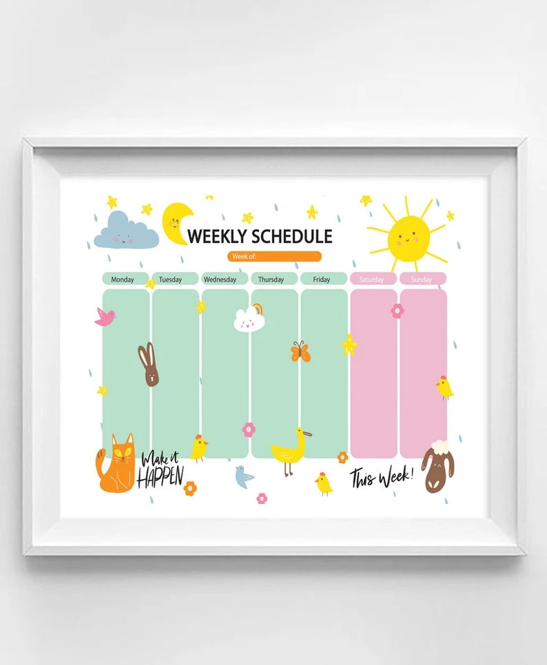 Nursery Weekly Schedule