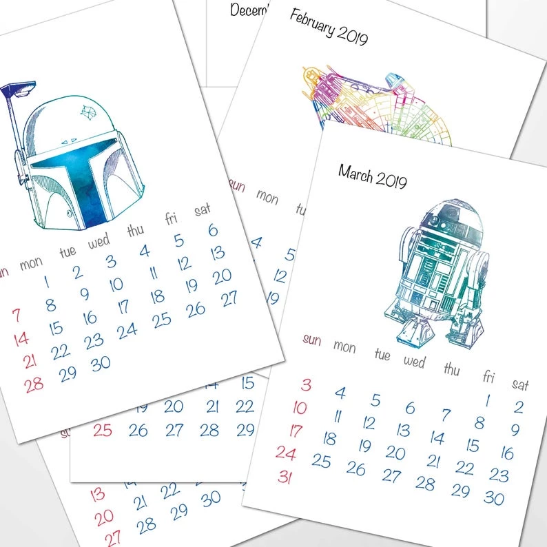 Star Wars Themed Calendar