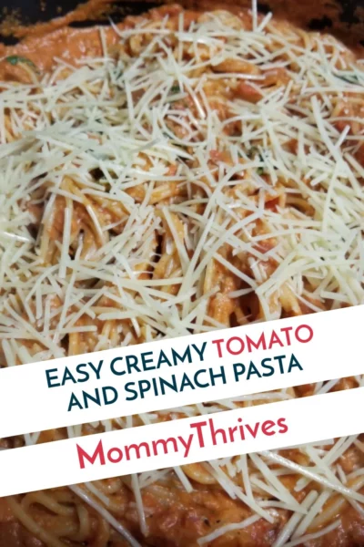 Easy Tomato and Spinach Pasta Recipe - Easy Budget Dinner Tomato and Spinach Pasta - Tomato and Spinach Pasta