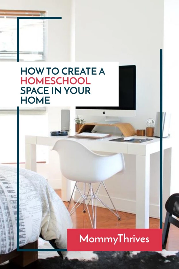 Homeschooling Office Space For Preschool and Kindergarten - Living Room Homeschooling Space - Setting Up A Homeschool Space In Your Home