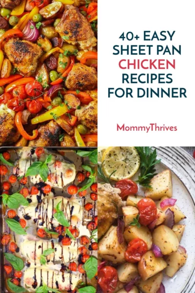 Easy Chicken Dinner Recipes on Sheet Pans - Easy Sheet Pan Chicken Dinners - Dump and Bake Chicken Recipes on Sheet Pans