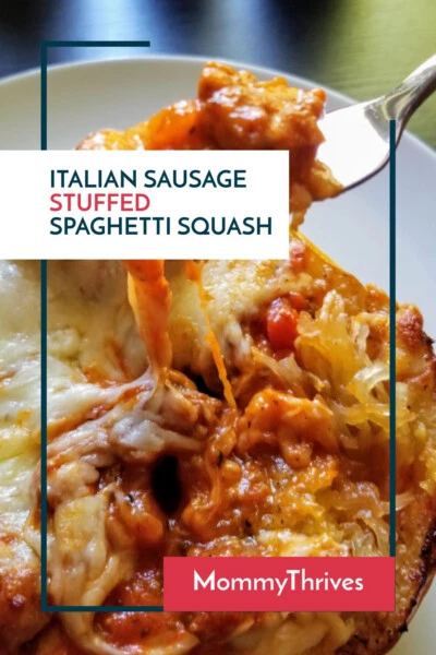 Easy Spaghetti Squash Dinner - Stuffed Spaghetti Squash With Italian Sausage - Easy Stuffed Squash Dinner