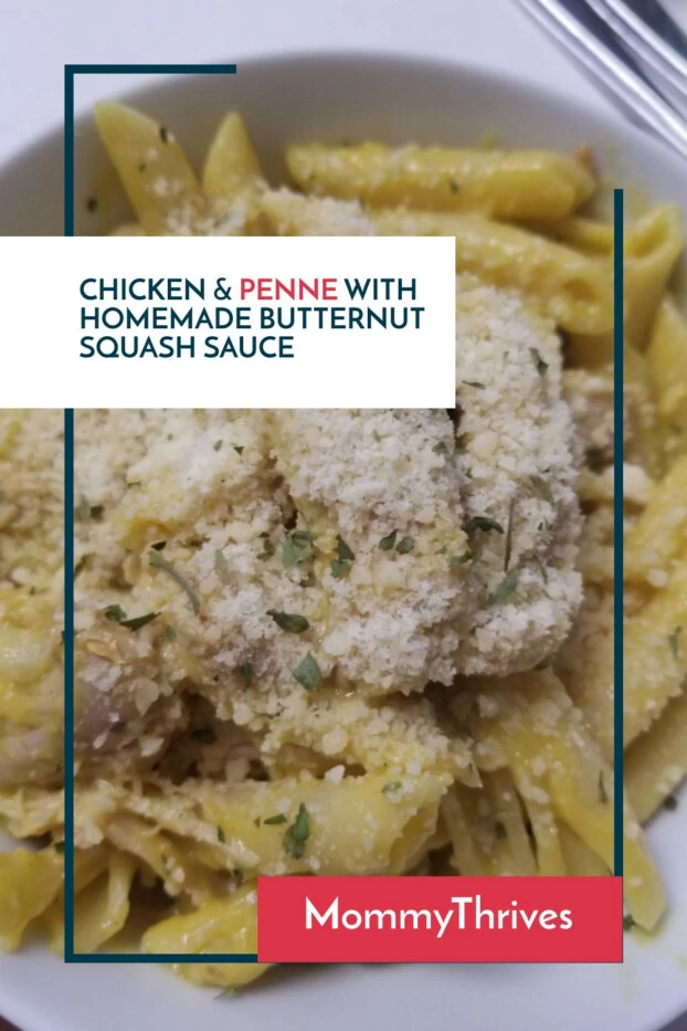 Chicken and Penne With Butternut Squash Sauce - Quick Butternut Squash Sauce Recipe with Chicken - Easy Chicken and Penne Dinner