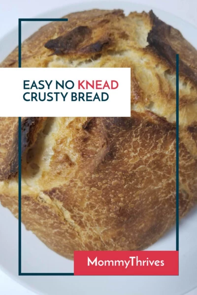 Crusty No Knead Bread - Perfect Bread For Soups or Stews - Easy No Knead Bread Recipe