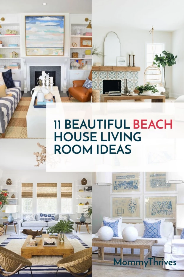 Living Room Ideas For Beach Houses - Living Room Beach Decor Ideas - Blended Beach Decor Styles