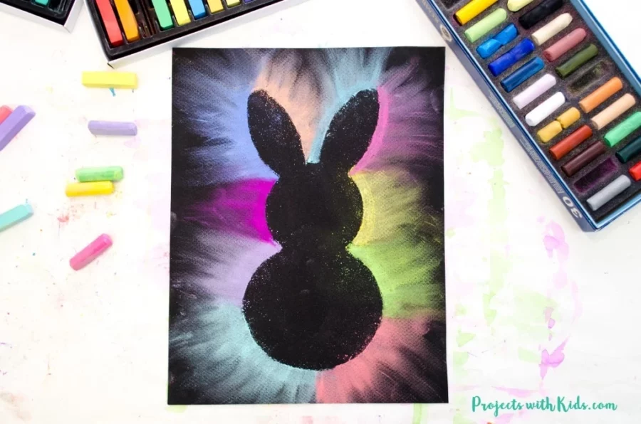 Bunny Art With Chalk Pastels