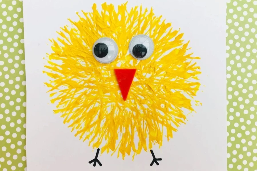 Easter Chick Fork Painting