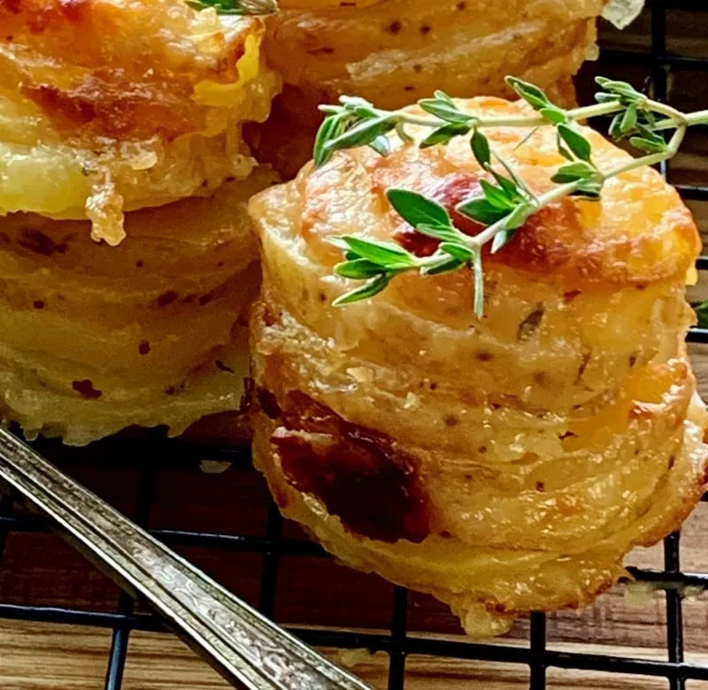 Muffin Tin Potato Stacks